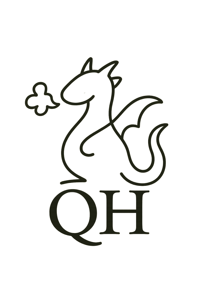 Quirky Hides Makers Mark, line drawing of Fred Furnace found on every product